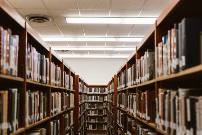 college library bookshelf