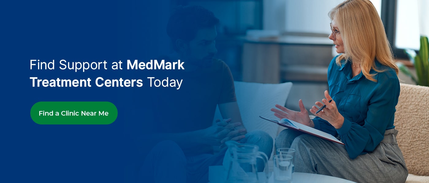 find support at medmark - woman talking to man