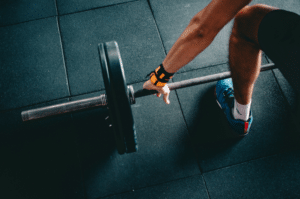 man working out in addiction recovery